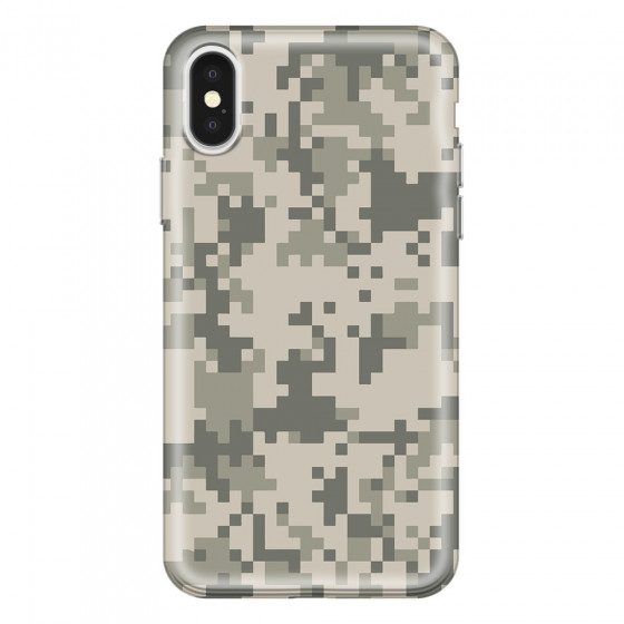 APPLE - iPhone X - Soft Clear Case - Digital Camouflage