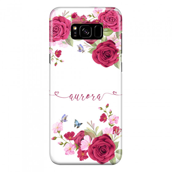 SAMSUNG - Galaxy S8 Plus - 3D Snap Case - Rose Garden with Monogram