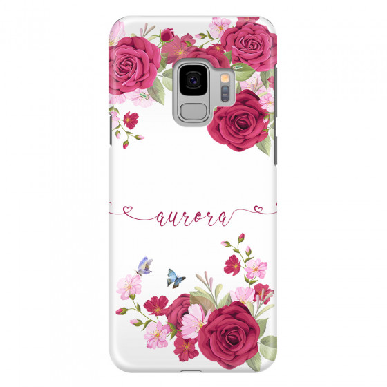 SAMSUNG - Galaxy S9 - 3D Snap Case - Rose Garden with Monogram