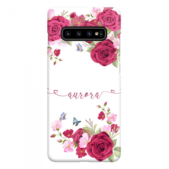 SAMSUNG - Galaxy S10 - 3D Snap Case - Rose Garden with Monogram