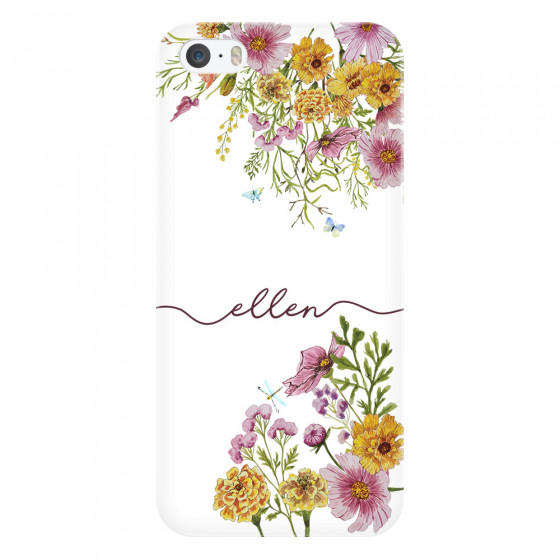 APPLE - iPhone 5S/SE - 3D Snap Case - Meadow Garden with Monogram