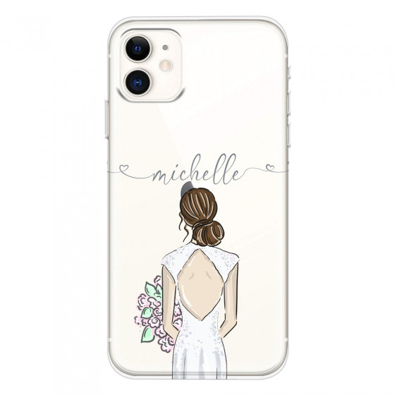 APPLE - iPhone 11 - Soft Clear Case - Bride To Be Brunette II. Dark