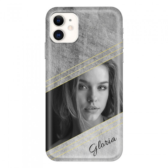 APPLE - iPhone 11 - Soft Clear Case - Geometry Love Photo