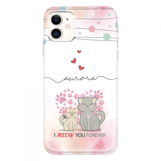 APPLE - iPhone 11 - Soft Clear Case - I Meow You Forever