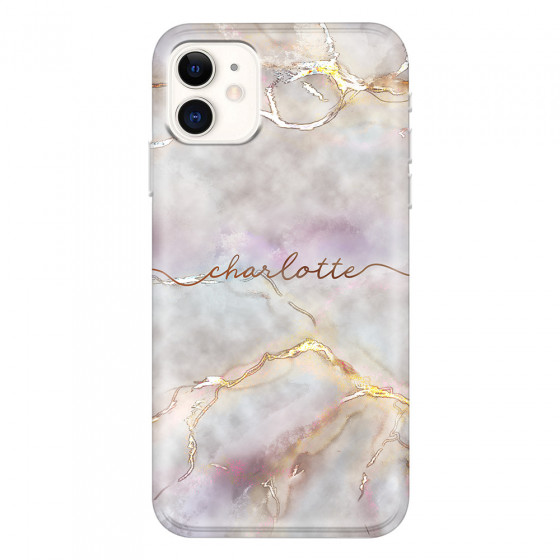 APPLE - iPhone 11 - Soft Clear Case - Marble Rootage