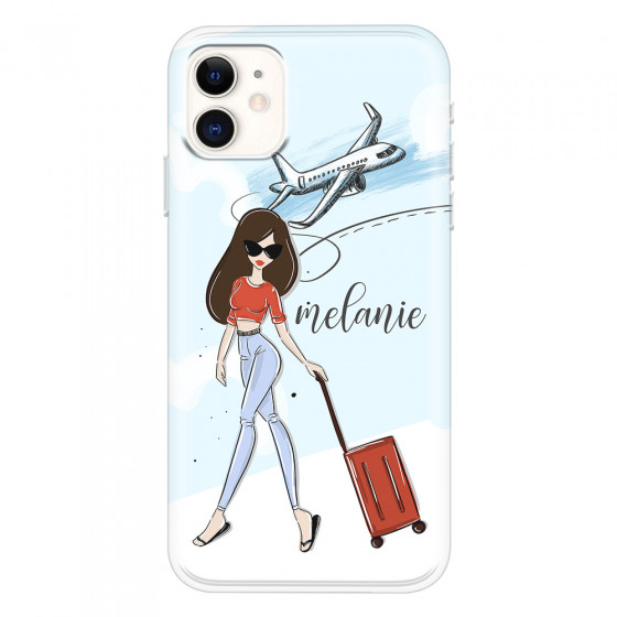 APPLE - iPhone 11 - Soft Clear Case - Travelers Duo Brunette