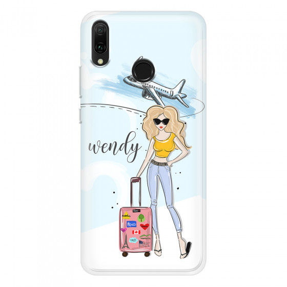 HUAWEI - Y9 2019 - Soft Clear Case - Travelers Duo Blonde