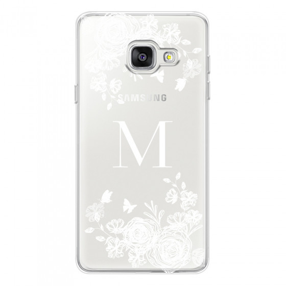 SAMSUNG - Galaxy A3 2017 - Soft Clear Case - White Lace Monogram