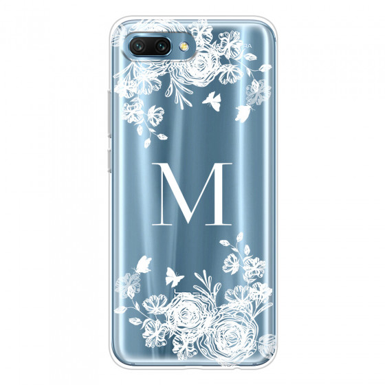 HONOR - Honor 10 - Soft Clear Case - White Lace Monogram