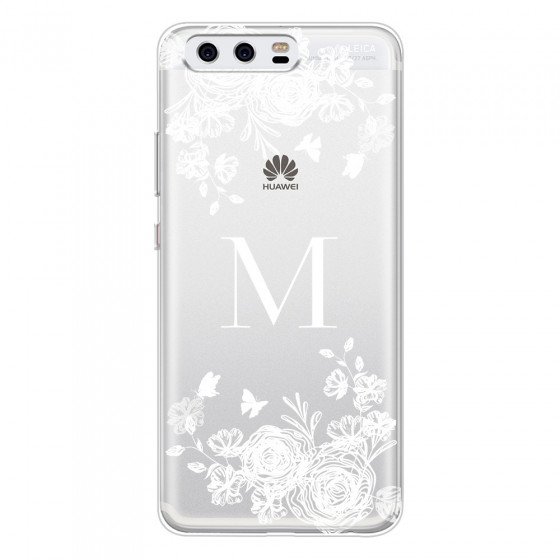 HUAWEI - P10 - Soft Clear Case - White Lace Monogram