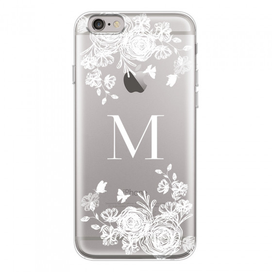 APPLE - iPhone 6S - Soft Clear Case - White Lace Monogram