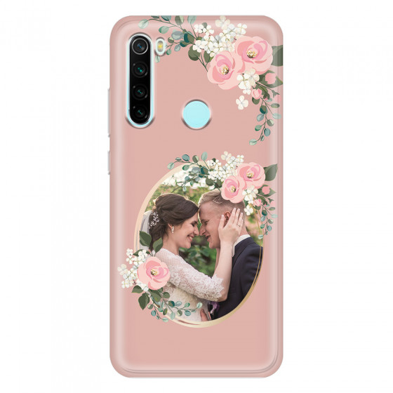 XIAOMI - Redmi Note 8 - Soft Clear Case - Pink Floral Mirror Photo