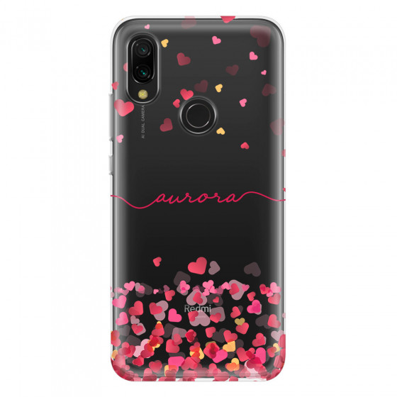 XIAOMI - Redmi 7 - Soft Clear Case - Scattered Hearts