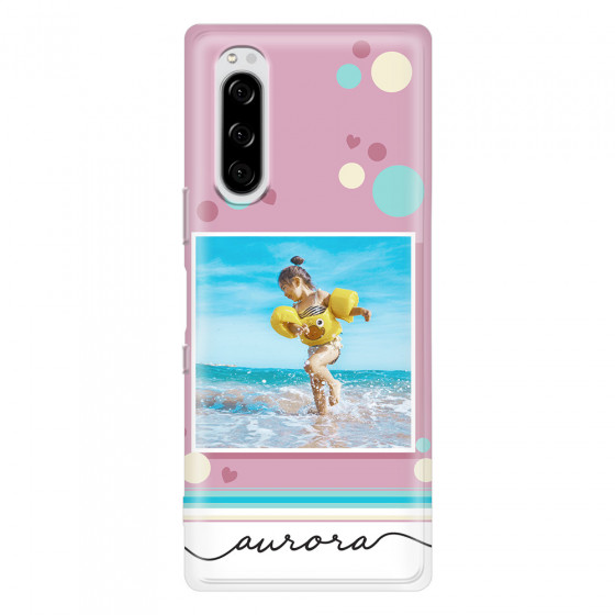SONY - Sony Xperia 5 - Soft Clear Case - Cute Dots Photo Case