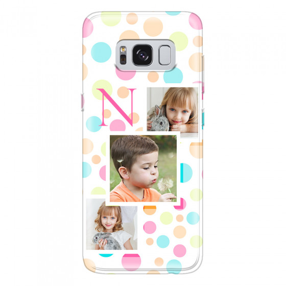 SAMSUNG - Galaxy S8 - Soft Clear Case - Cute Dots Initial