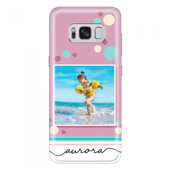 SAMSUNG - Galaxy S8 - Soft Clear Case - Cute Dots Photo Case