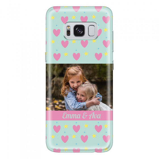 SAMSUNG - Galaxy S8 - Soft Clear Case - Heart Shaped Photo