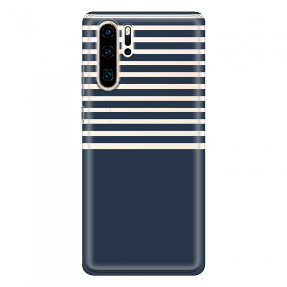 HUAWEI - P30 Pro - Soft Clear Case - Life in Blue Stripes