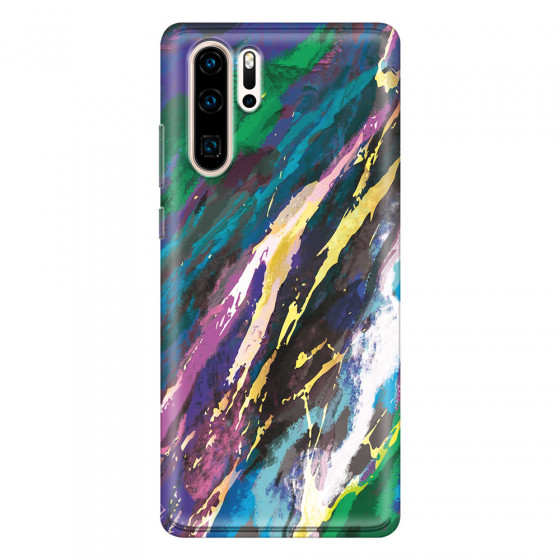 HUAWEI - P30 Pro - Soft Clear Case - Marble Emerald Pearl