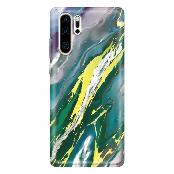 HUAWEI - P30 Pro - Soft Clear Case - Marble Rainforest Green