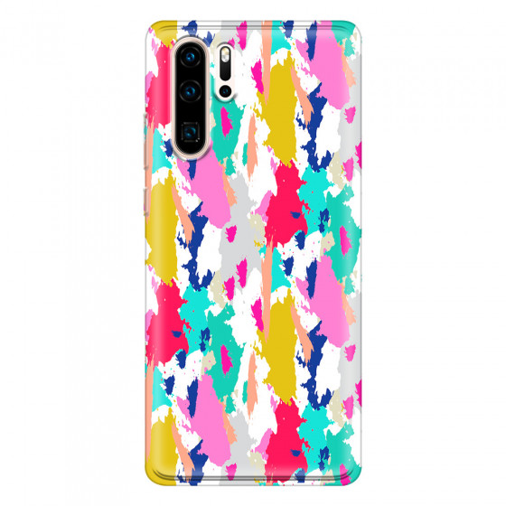 HUAWEI - P30 Pro - Soft Clear Case - Paint Strokes