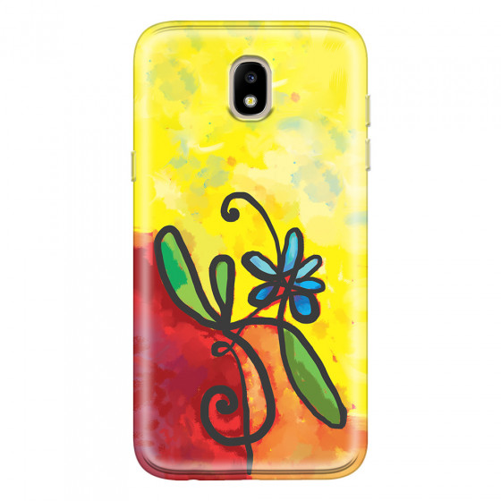 SAMSUNG - Galaxy J3 2017 - Soft Clear Case - Flower in Picasso Style