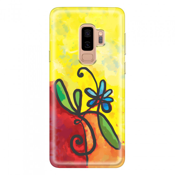 SAMSUNG - Galaxy S9 Plus 2018 - Soft Clear Case - Flower in Picasso Style