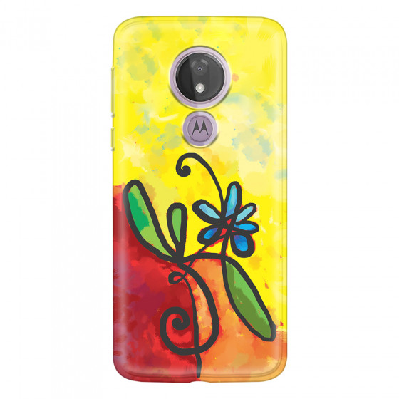 MOTOROLA by LENOVO - Moto G7 Power - Soft Clear Case - Flower in Picasso Style