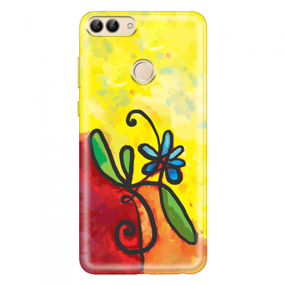 HUAWEI - P Smart 2018 - Soft Clear Case - Flower in Picasso Style