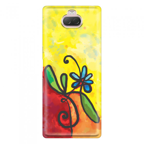 SONY - Sony Xperia 10 Plus - Soft Clear Case - Flower in Picasso Style