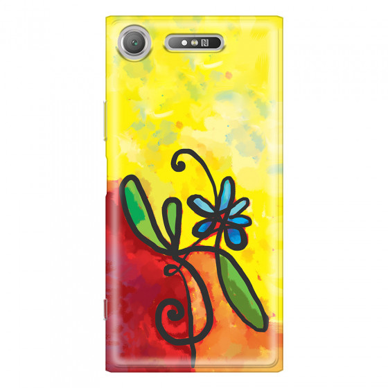 SONY - Sony Xperia XZ1 - Soft Clear Case - Flower in Picasso Style