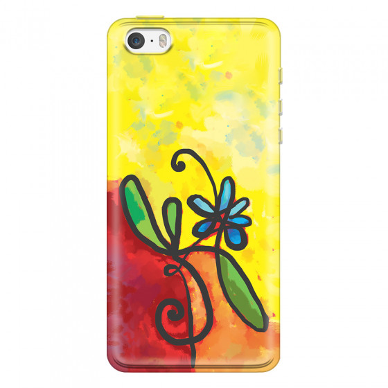 APPLE - iPhone 5S/SE - Soft Clear Case - Flower in Picasso Style