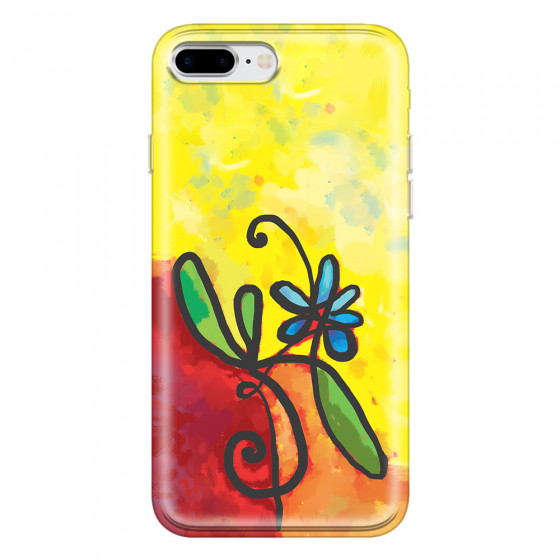 APPLE - iPhone 8 Plus - Soft Clear Case - Flower in Picasso Style