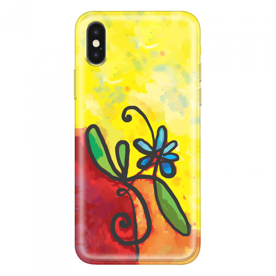 APPLE - iPhone XS Max - Soft Clear Case - Flower in Picasso Style
