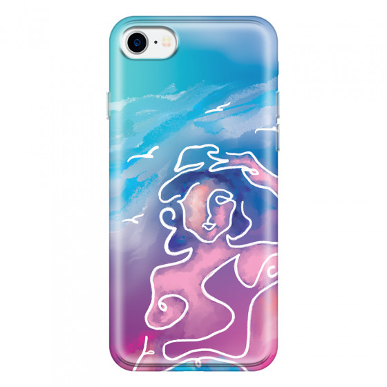 APPLE - iPhone 7 - Soft Clear Case - Lady With Seagulls