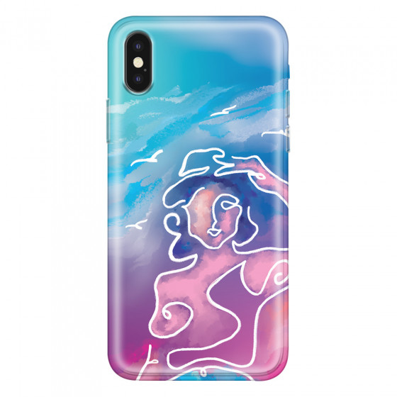 APPLE - iPhone XS Max - Soft Clear Case - Lady With Seagulls