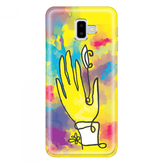 SAMSUNG - Galaxy J6 Plus 2018 - Soft Clear Case - Abstract Hand Paint