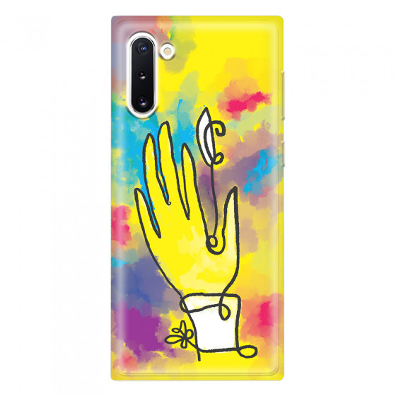 SAMSUNG - Galaxy Note 10 - Soft Clear Case - Abstract Hand Paint