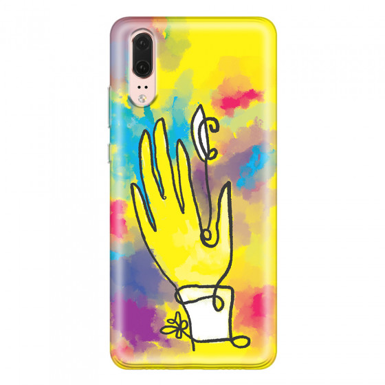 HUAWEI - P20 - Soft Clear Case - Abstract Hand Paint