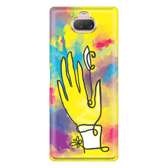 SONY - Sony Xperia 10 - Soft Clear Case - Abstract Hand Paint