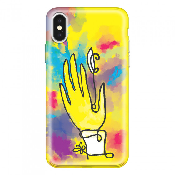 APPLE - iPhone X - Soft Clear Case - Abstract Hand Paint