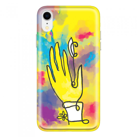 APPLE - iPhone XR - Soft Clear Case - Abstract Hand Paint