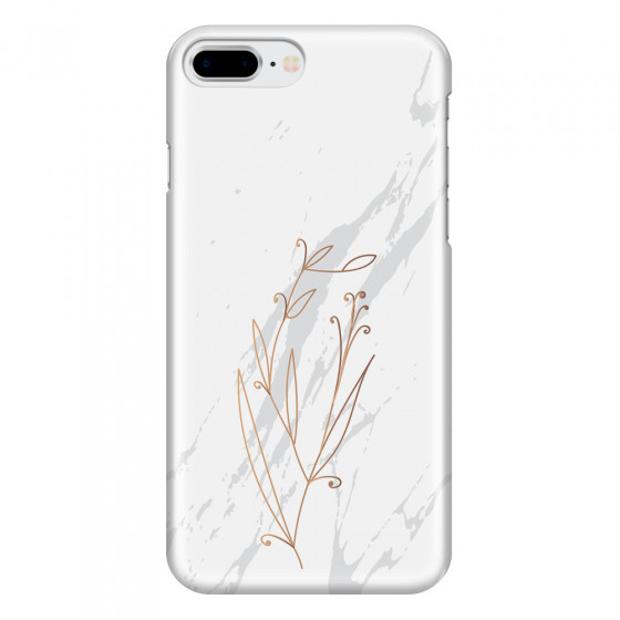 APPLE - iPhone 8 Plus - 3D Snap Case - White Marble Flowers