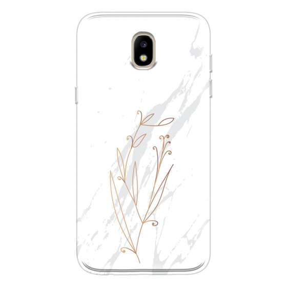 SAMSUNG - Galaxy J3 2017 - Soft Clear Case - White Marble Flowers