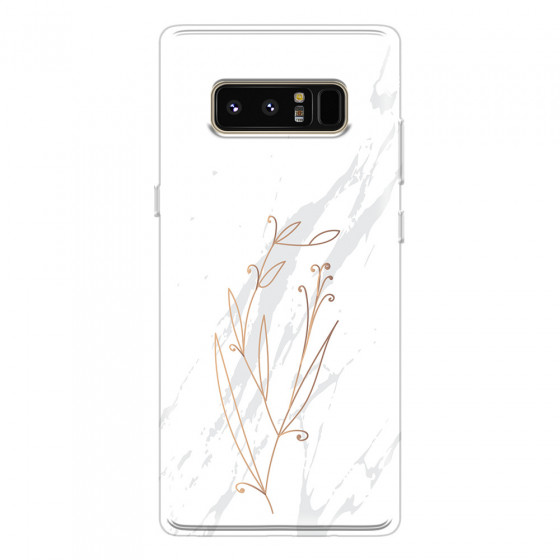 SAMSUNG - Galaxy Note 8 - Soft Clear Case - White Marble Flowers