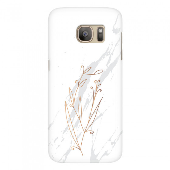 SAMSUNG - Galaxy S7 - 3D Snap Case - White Marble Flowers