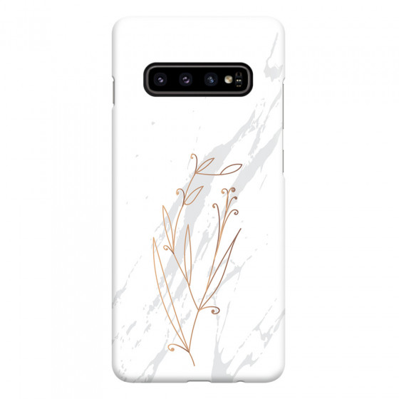 SAMSUNG - Galaxy S10 - 3D Snap Case - White Marble Flowers