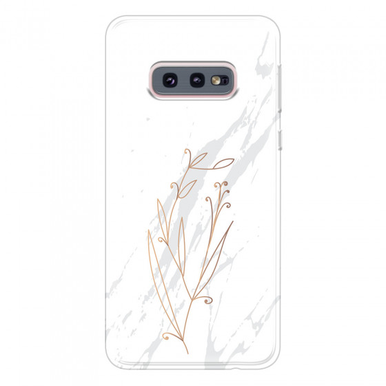 SAMSUNG - Galaxy S10e - Soft Clear Case - White Marble Flowers
