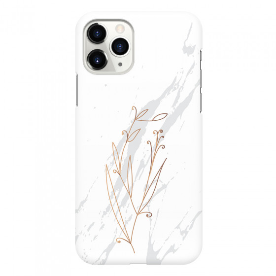 APPLE - iPhone 11 Pro - 3D Snap Case - White Marble Flowers