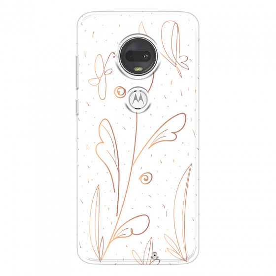 MOTOROLA by LENOVO - Moto G7 - Soft Clear Case - Flowers In Style